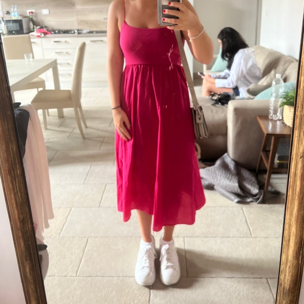 ZARA MIDI DRESS PINK size small